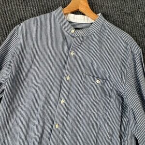 Orvis Men M Stripe Linen Cotton Button Shirt Coastal Prep Grandfather Heritage